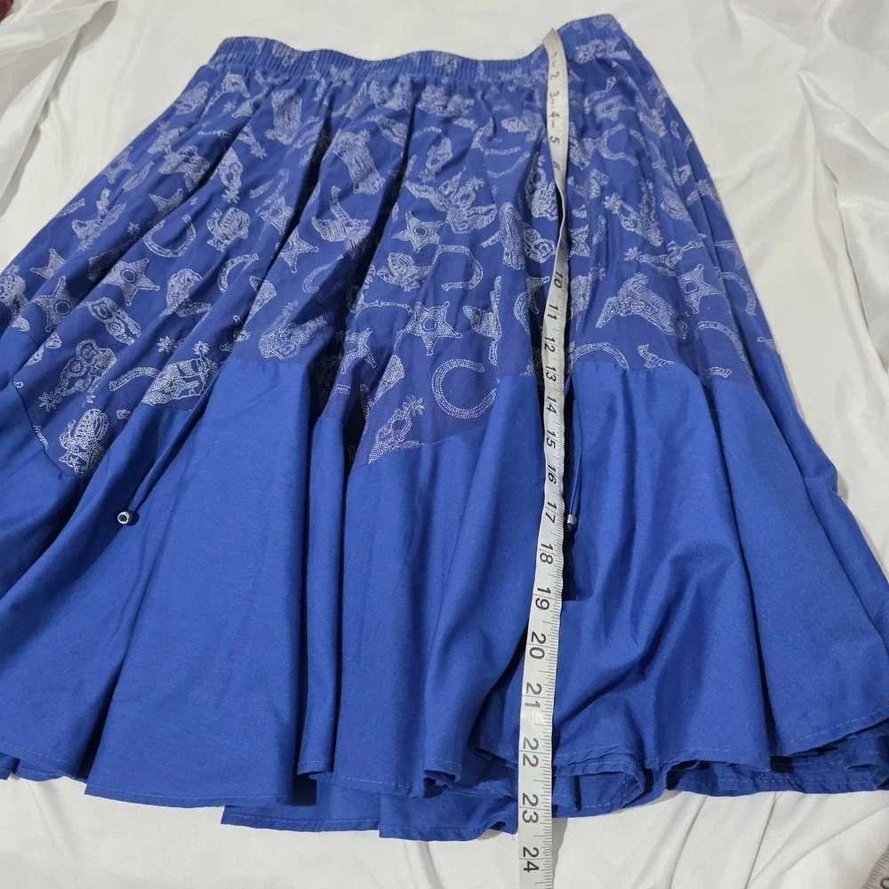 Malco Modes Womens Pleated Skirt Size Medium‎ Cowgirl Rodeo Western Line Dancing